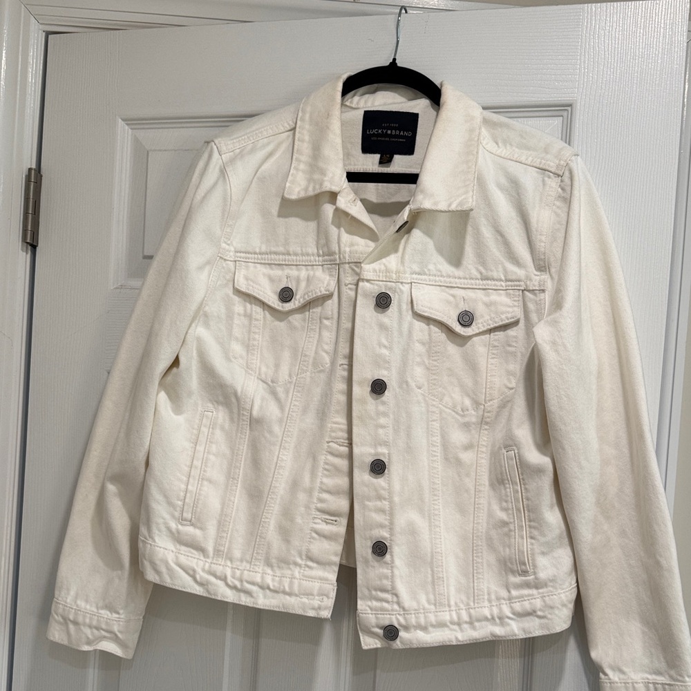 Lucky Brand Women's Off-White Jean Jacket